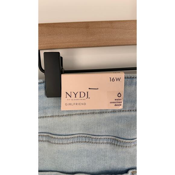 NYDJ High Rise Hollywood Brightside Girlfriend Denim Jeans Womens Plus Size 16W - Picture 8 of 10